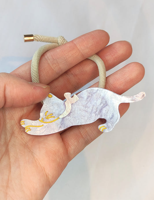 Katt Hårstrikker- Lys lilla