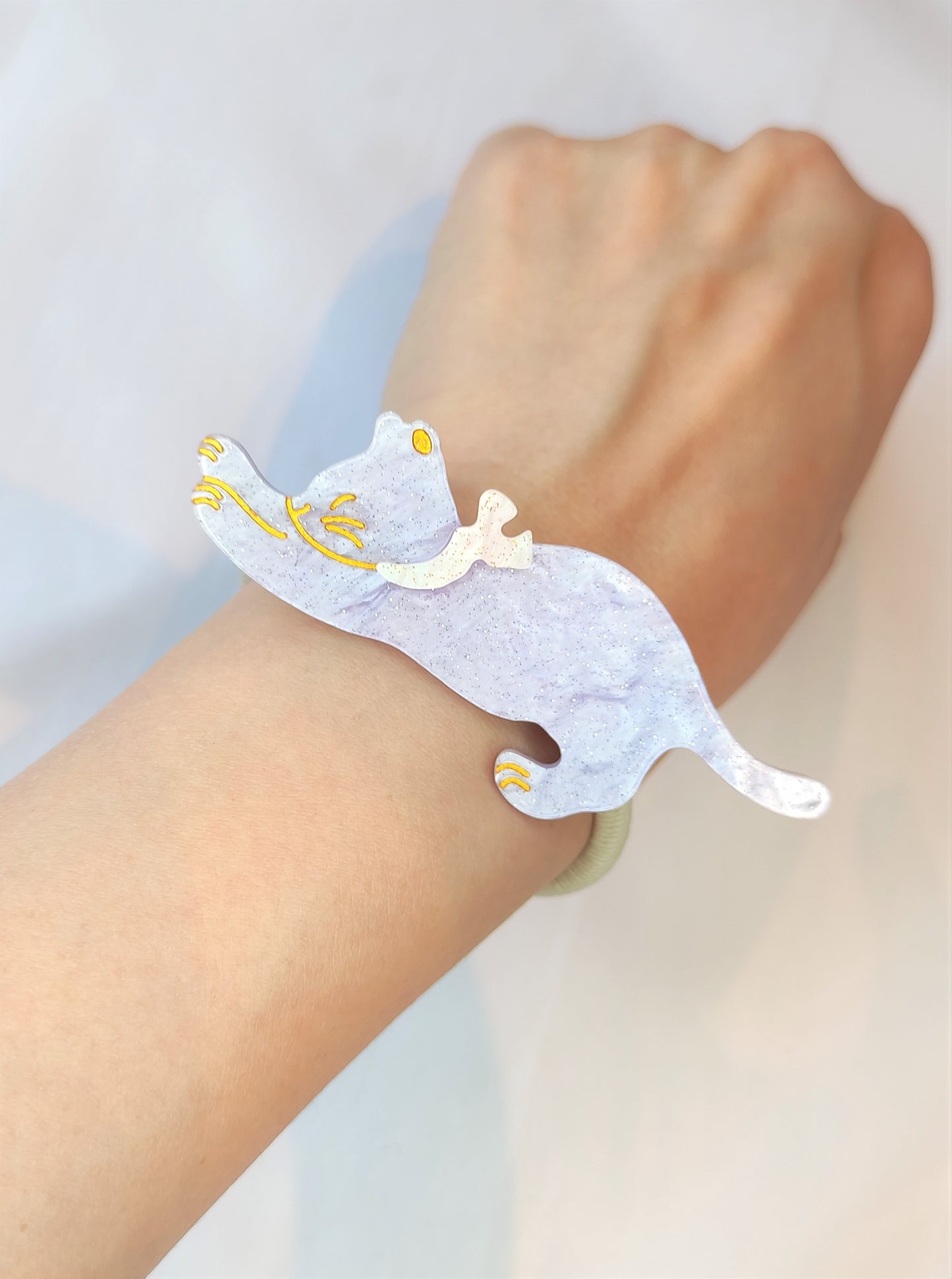 Katt Hårstrikker- Lys lilla