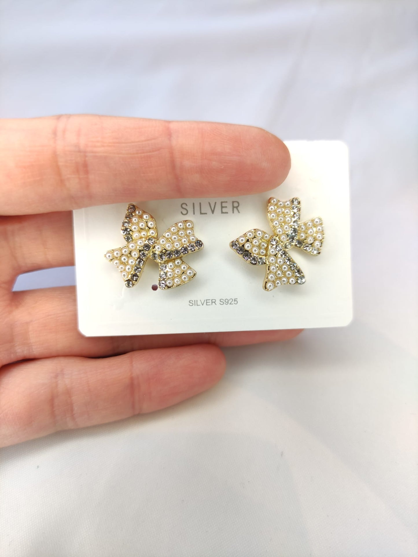 Sommerfugl øredobber med perler