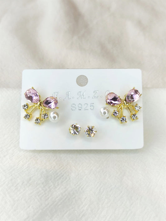 6-delers øredobber sett(Rosa)