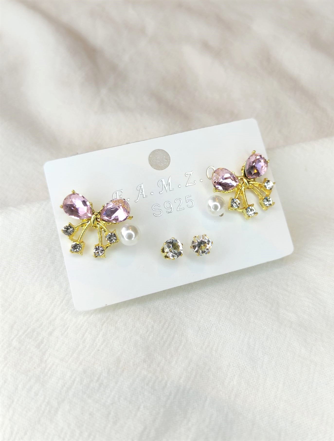 6-delers øredobber sett(Rosa)