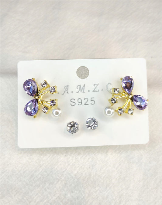 6-delers øredobber sett (Lilla)