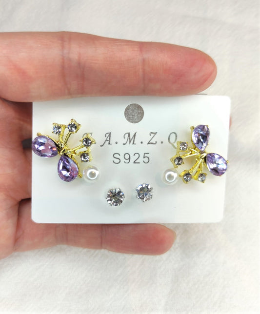 6-delers øredobber sett (Lilla)