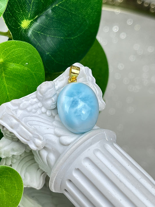Larimar anheng i 925 sterling sølv
