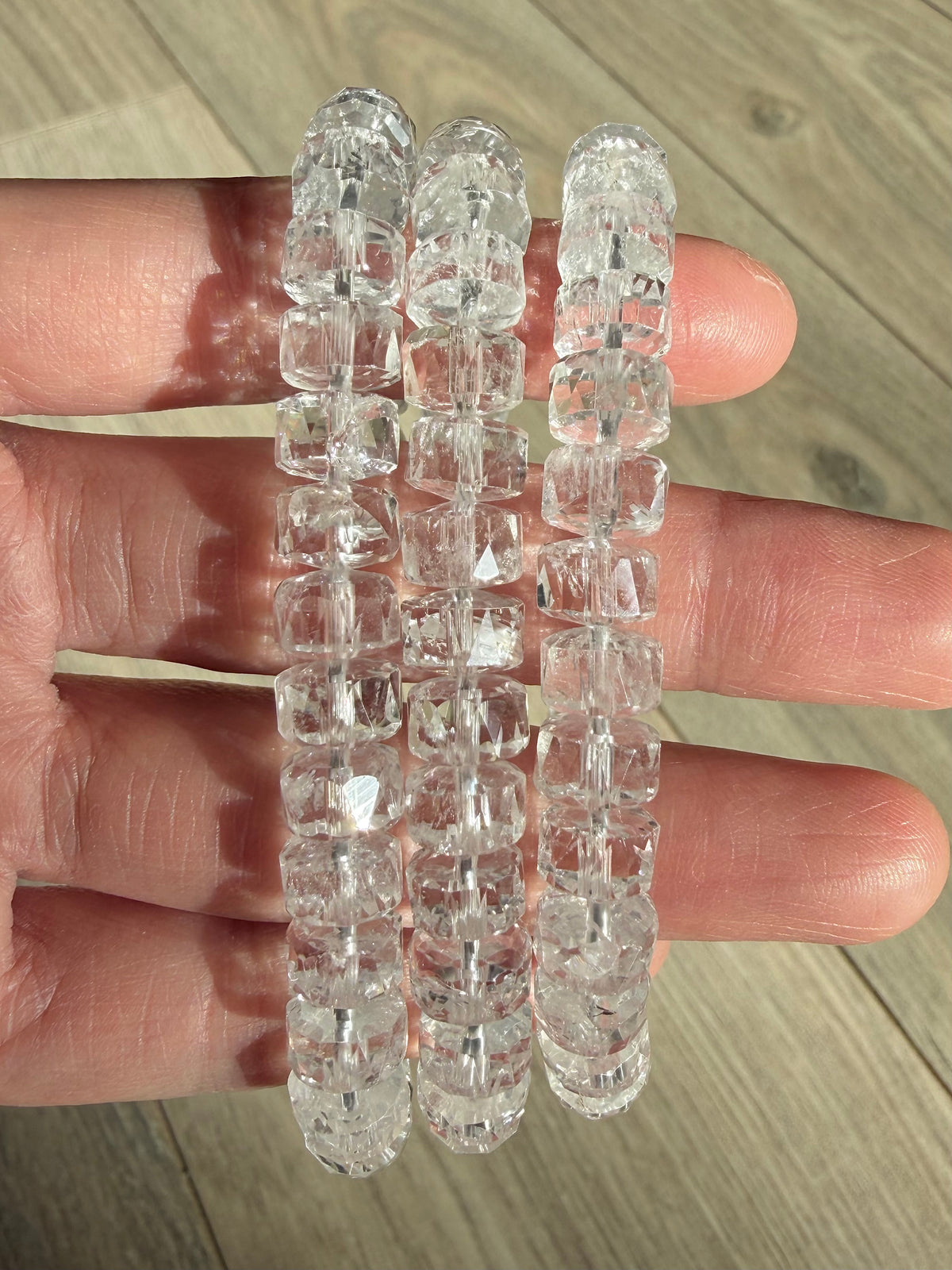 Bergkrystall klarkvarts armbånd 8mm+
