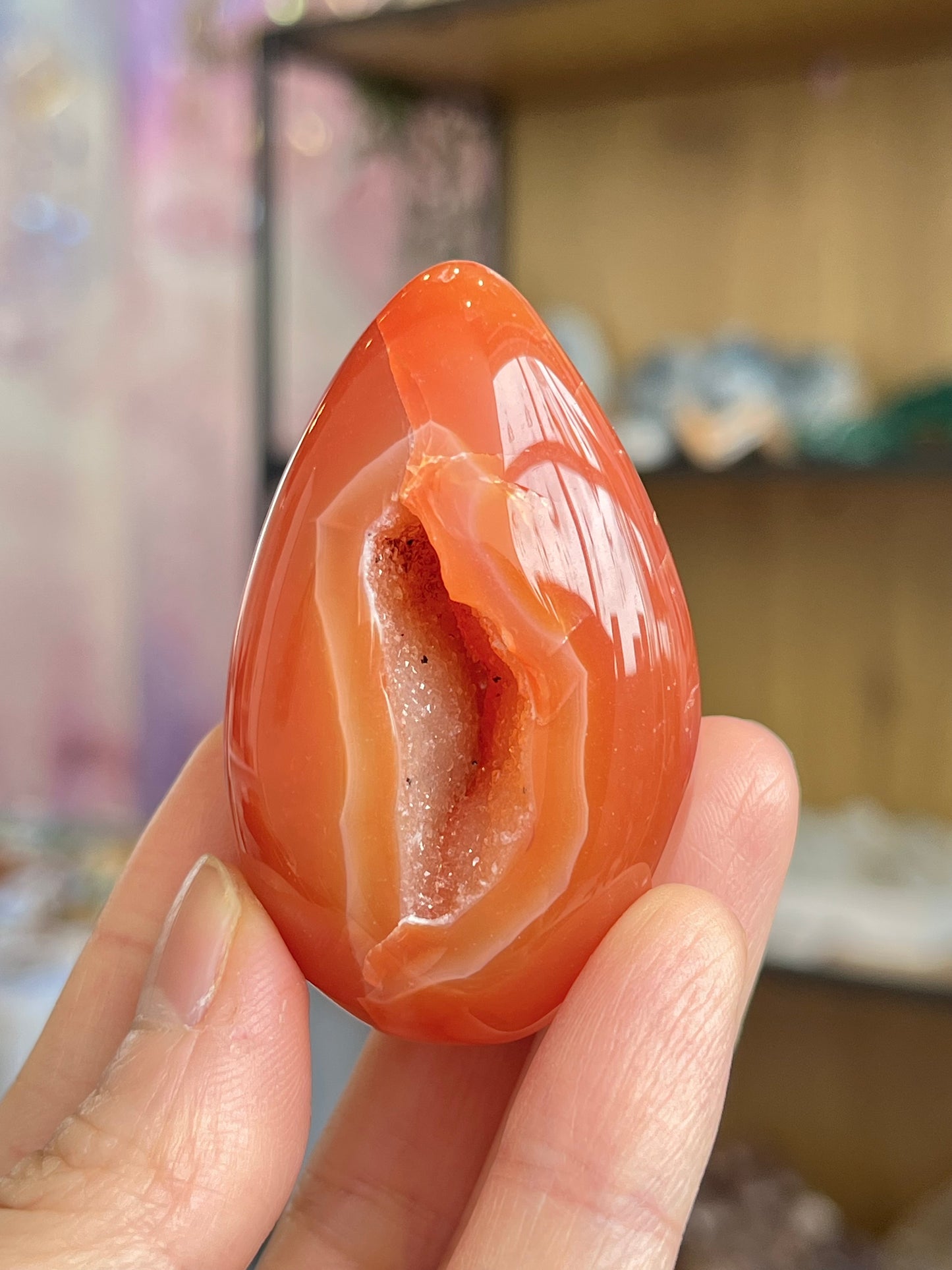 Druzy Carnelian Egg