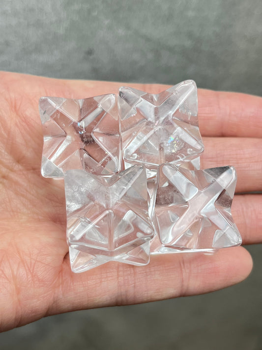 Bergkrystall klar kvarts Merkaba