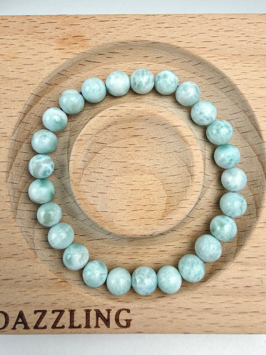 Larimar armbånd 7mm+
