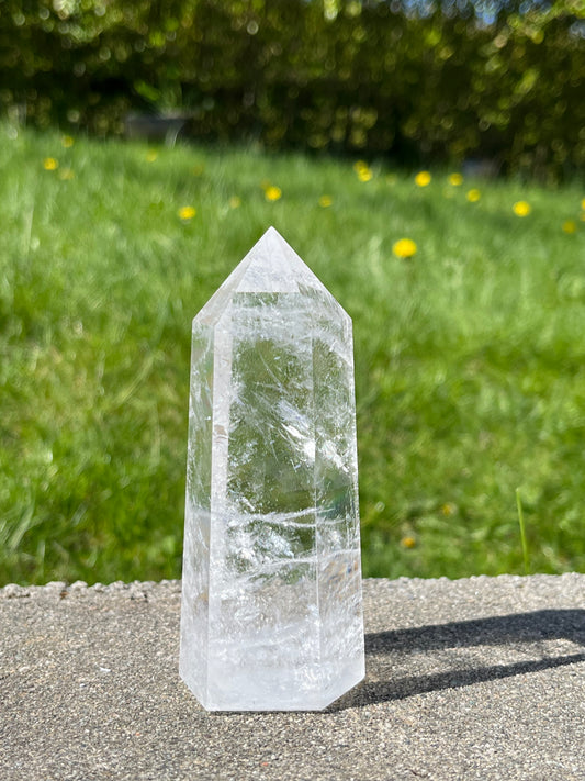 Bergkrystall klar kvarts tårn