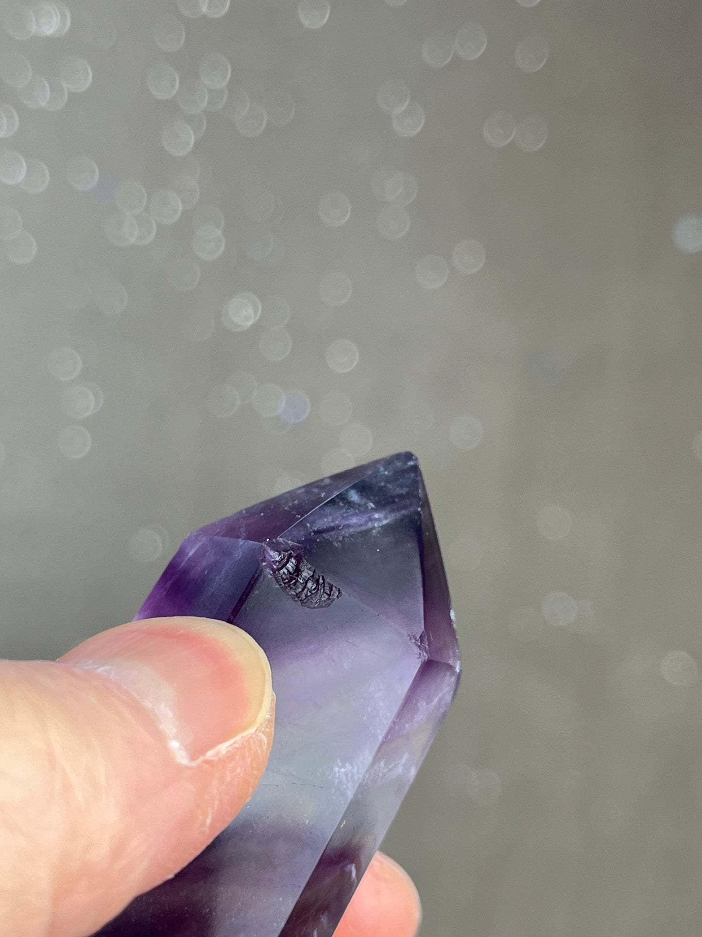 Rainbow Fluorite tower (minor damage)