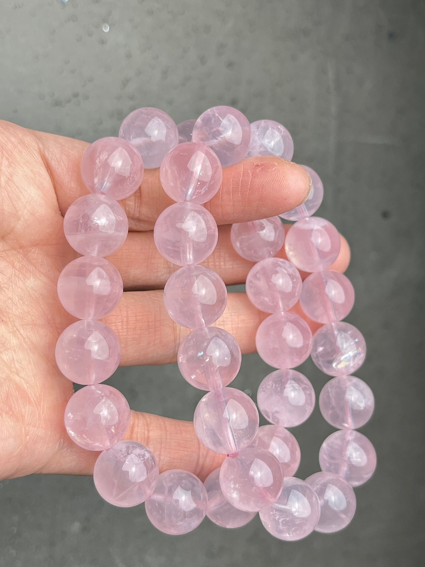 Rosenkvarts armbånd 13mm+