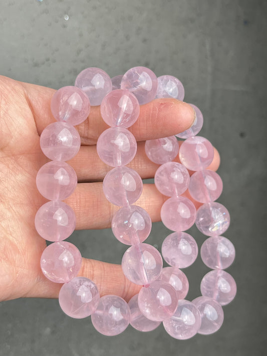 Rosenkvarts armbånd 13mm+