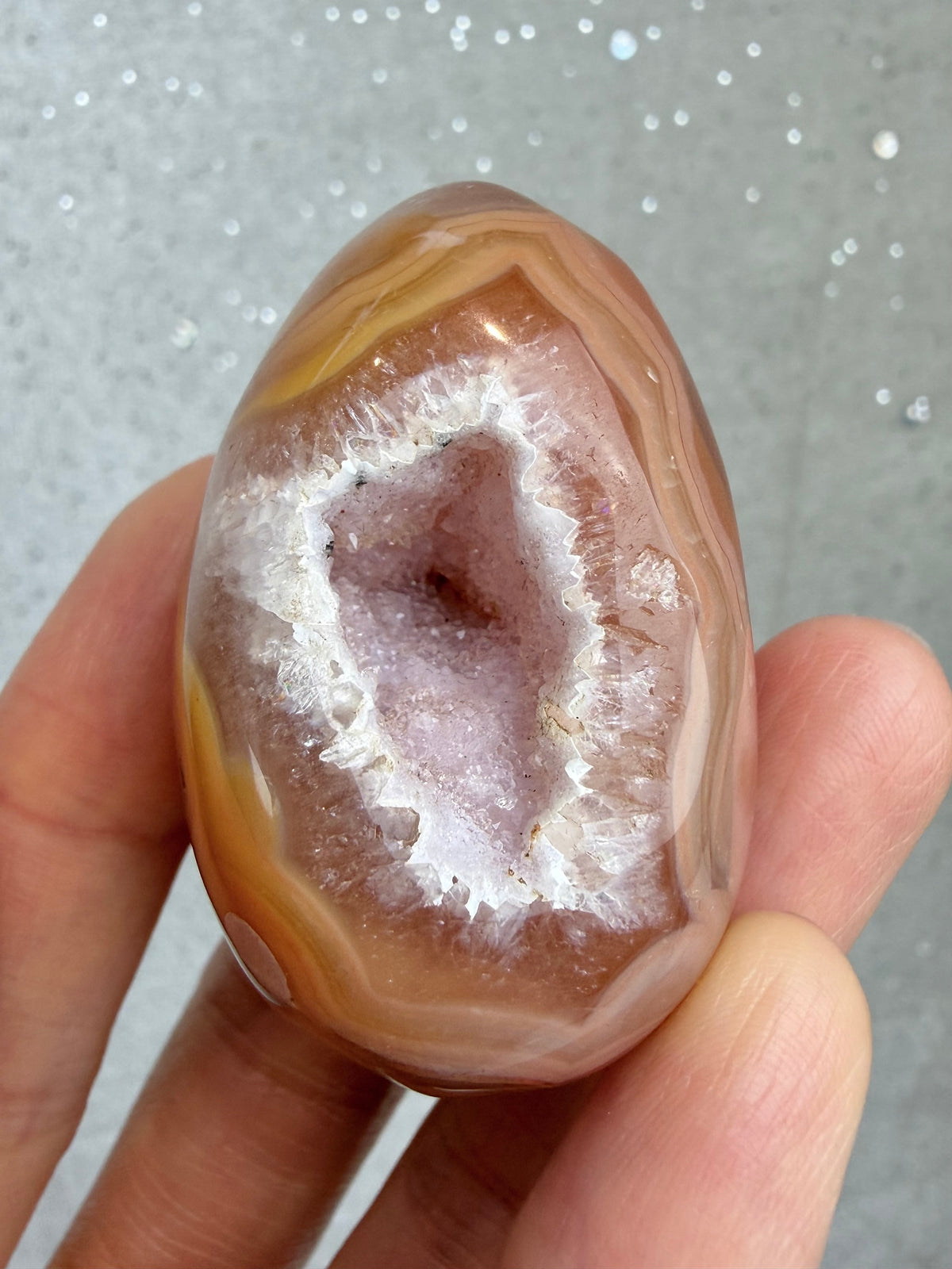 Druzy agat egg