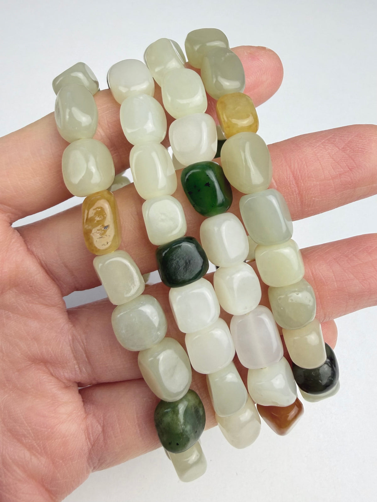 Jade, Nefritt armbånd 7-8mm+