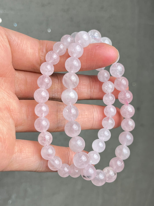 Rosenkvarts armbånd 7-8mm+