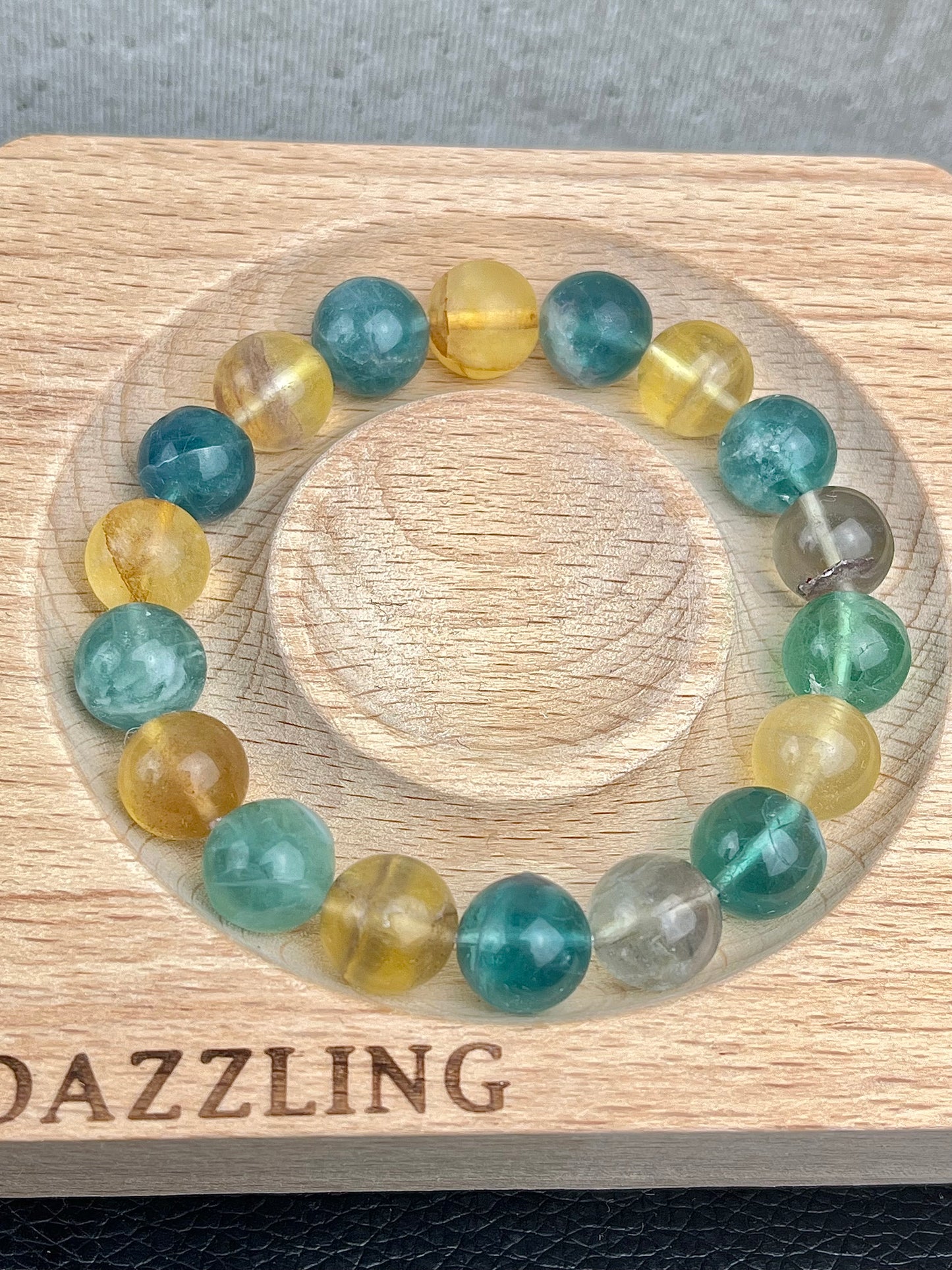 Fluoritt armbånd 10mm+