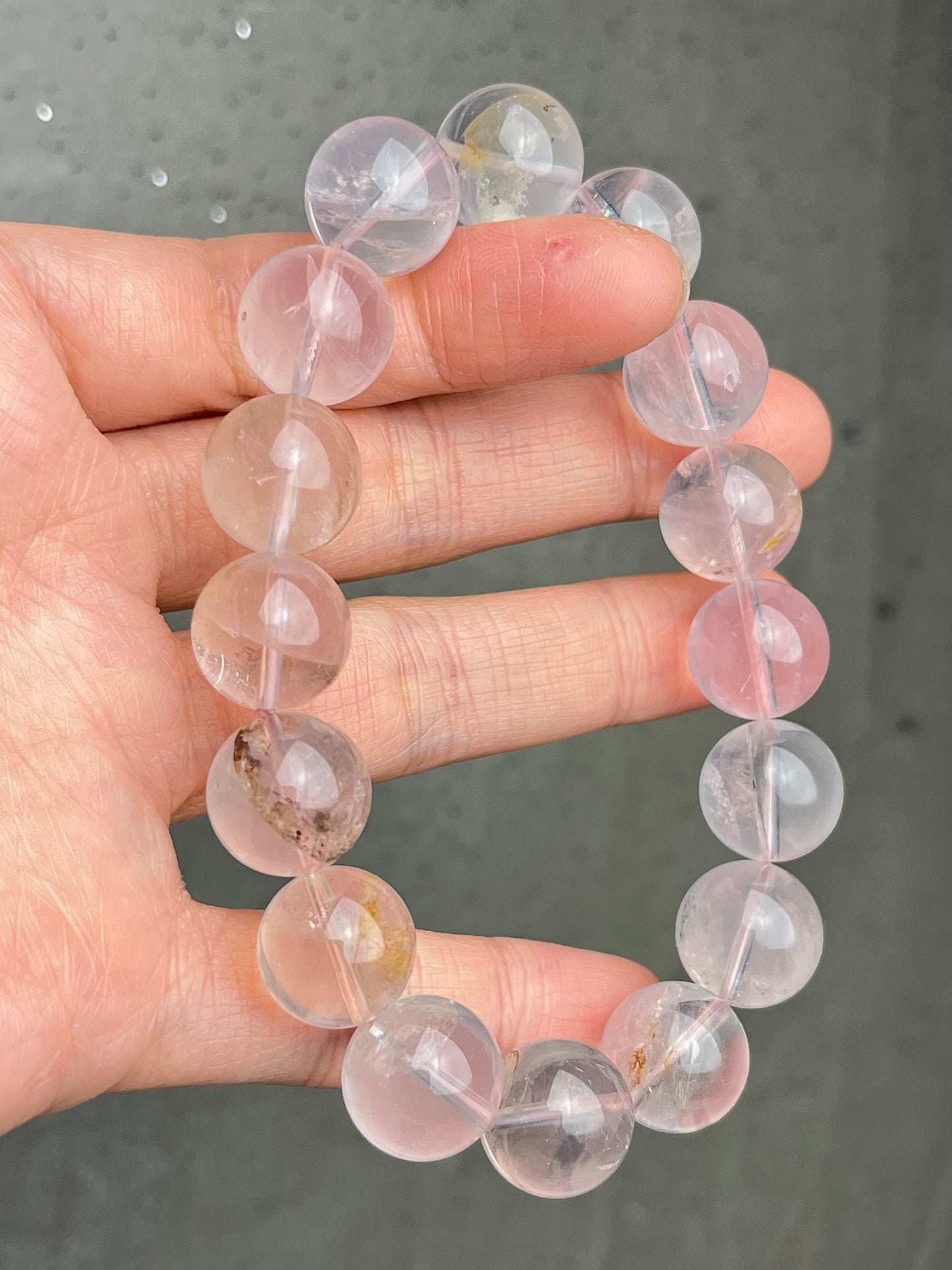 Rosenkvarts armbånd 13mm+