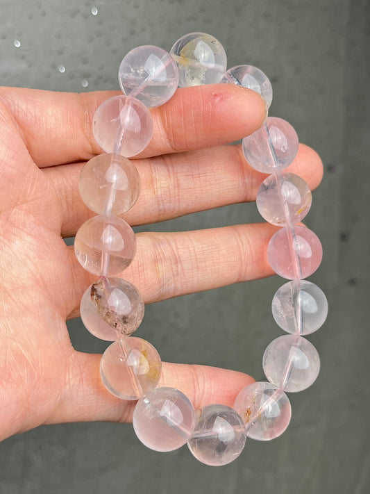 Rosenkvarts armbånd 13mm+