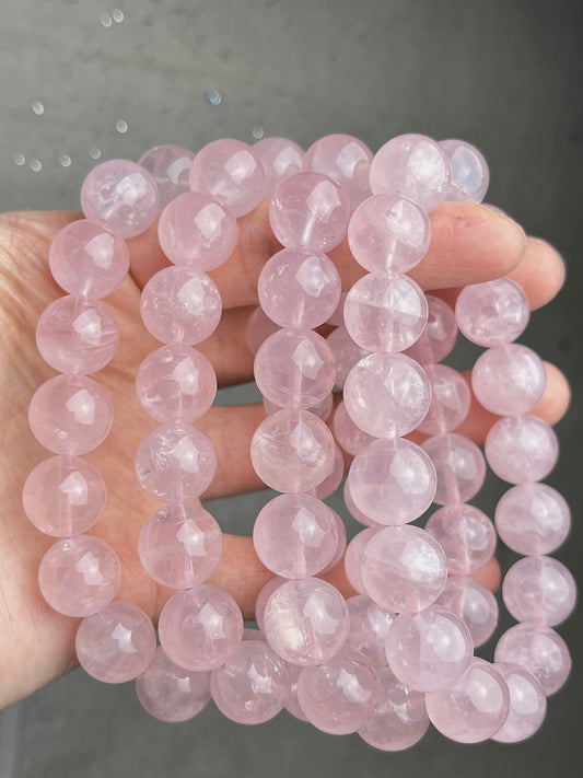 Rosenkvarts armbånd 11-12mm+