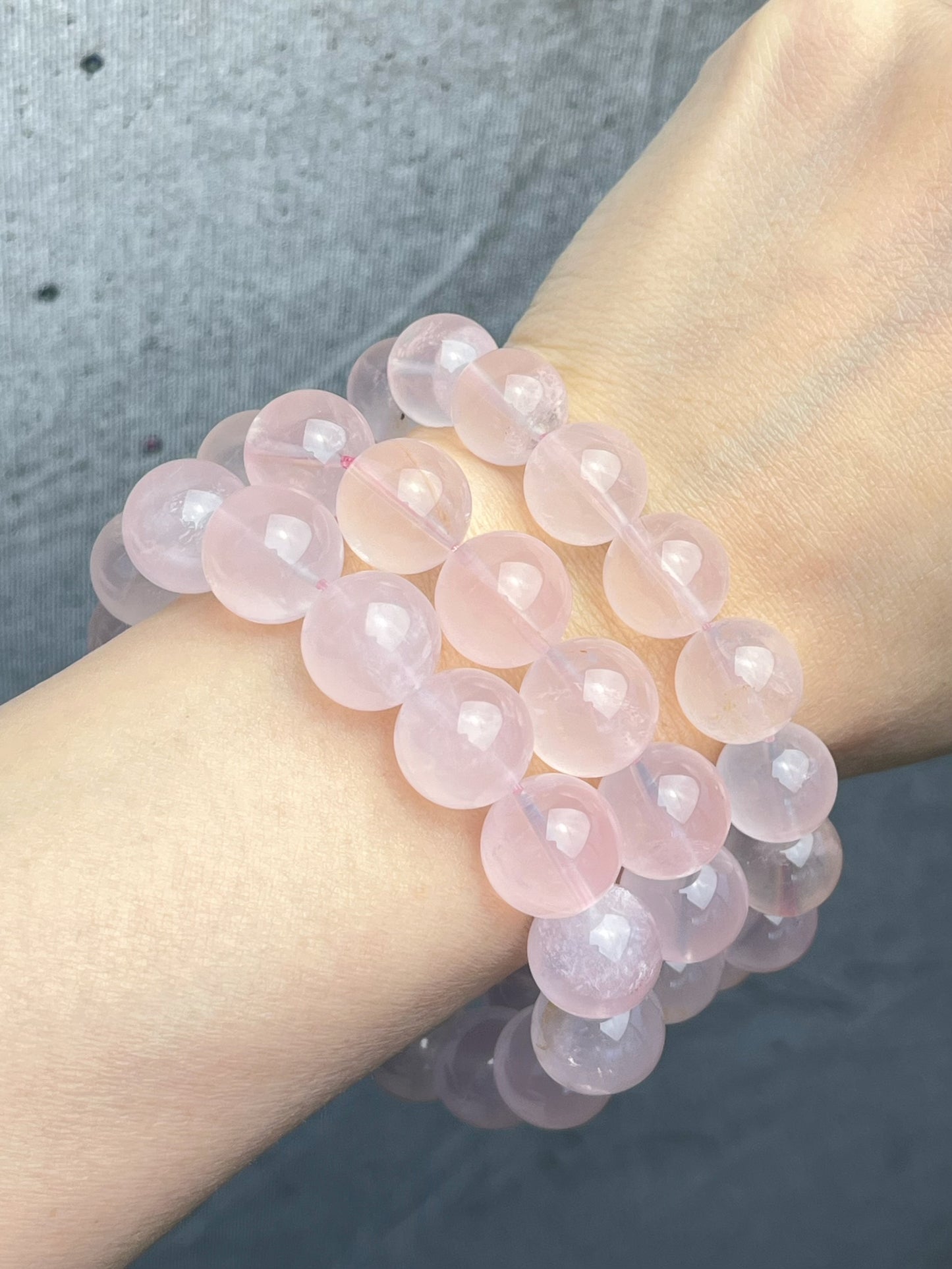 Rosenkvarts armbånd 12mm+