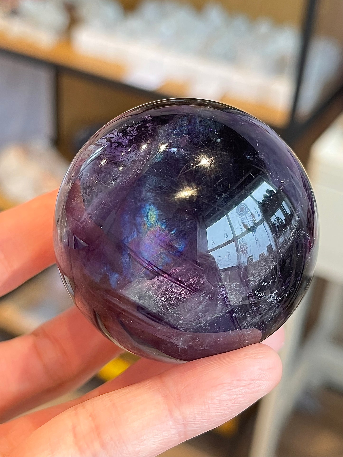 Rainbow Fluorite Sphere