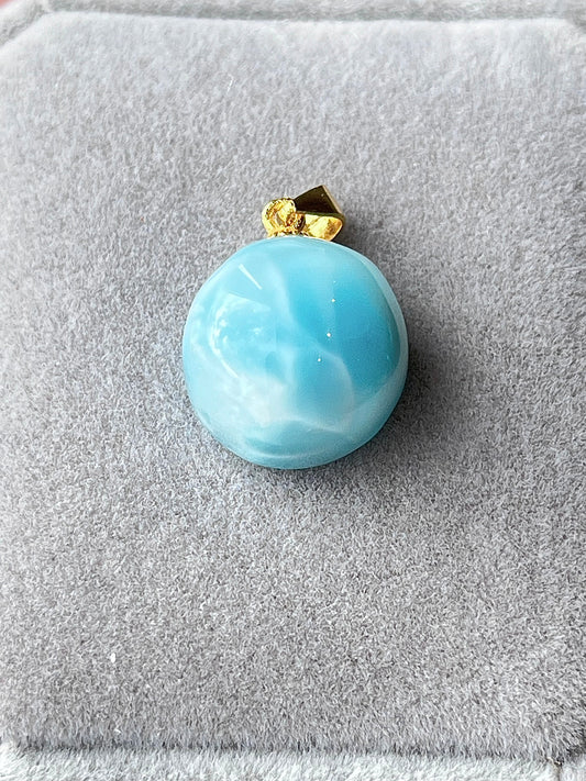 Larimar anheng i 925 sterling sølv