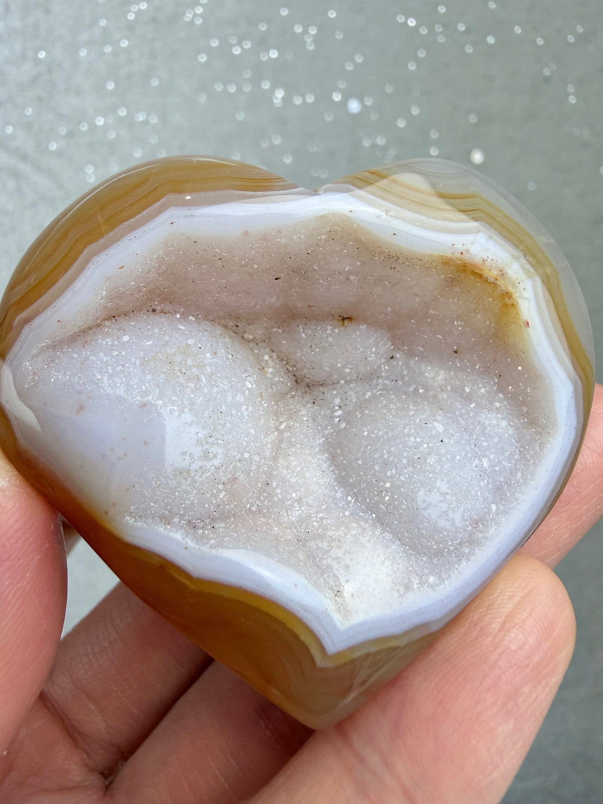 Druzy Agat Hjerte