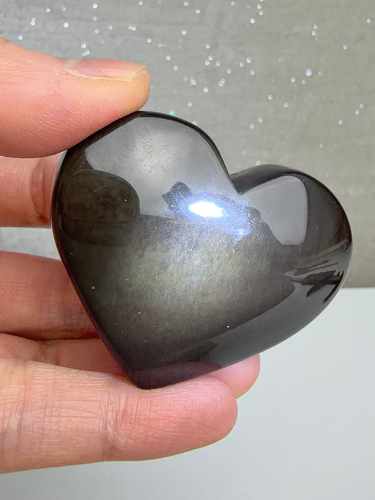 Regnbue obsidian Hjerte