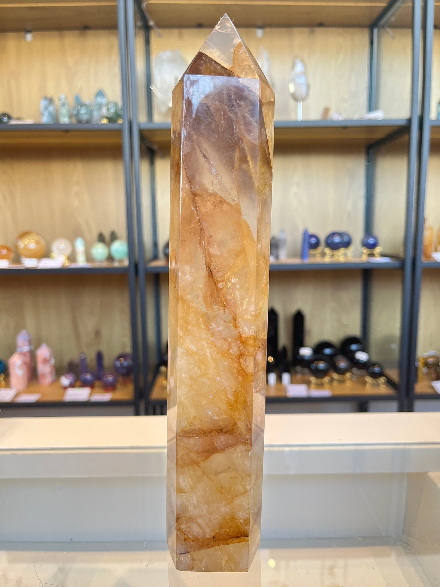 Golden healer kvarts tårn XL 27cm