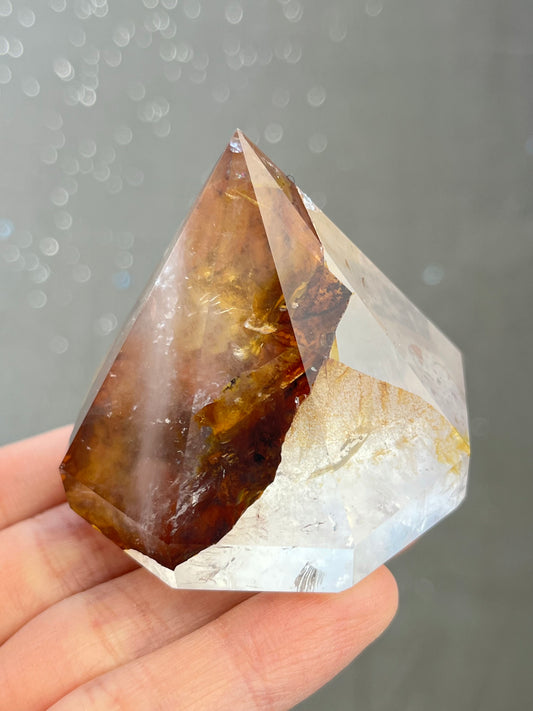 Golden healer kvarts diamant form