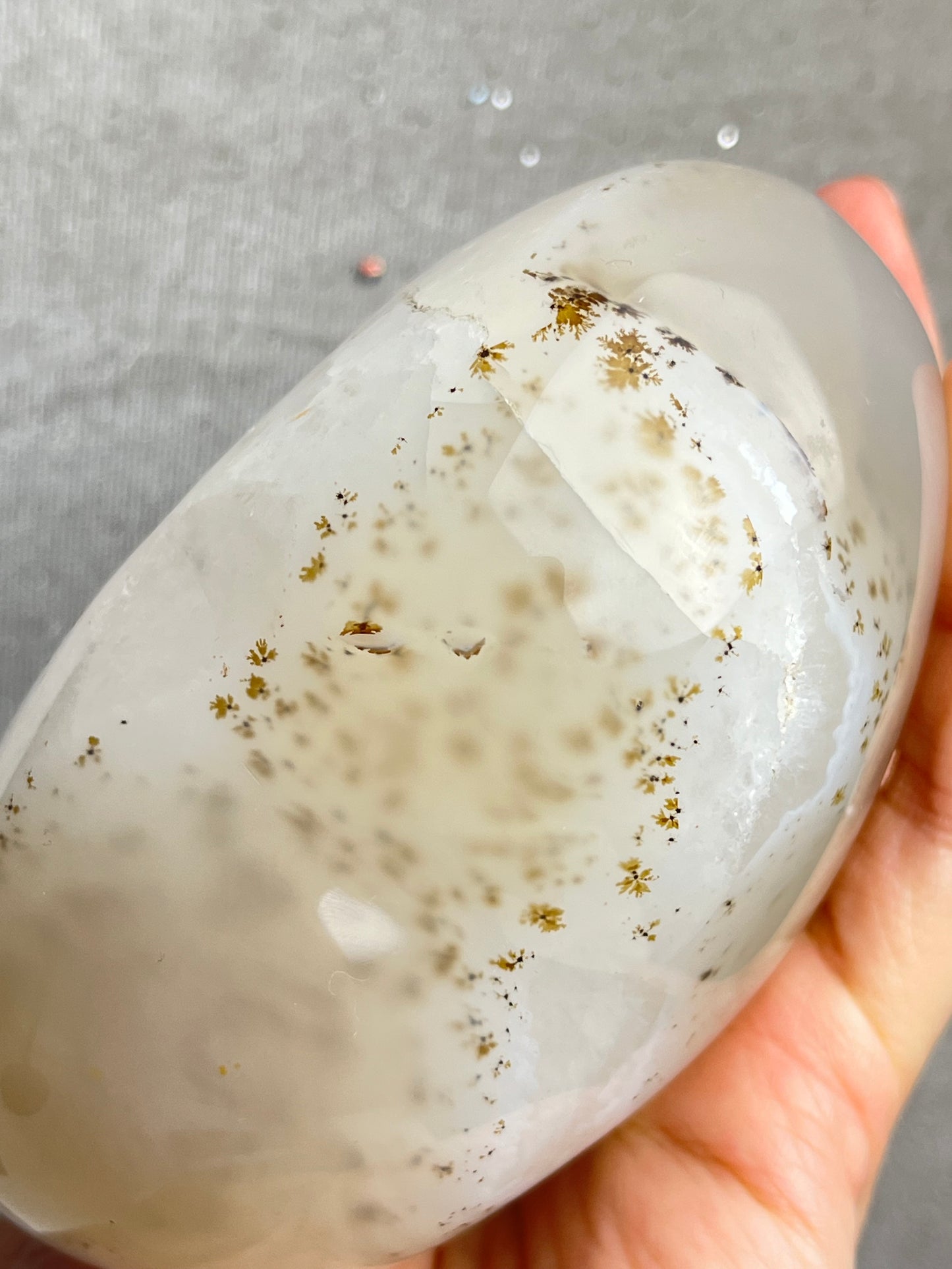 Druzy dendritic agat hjerte