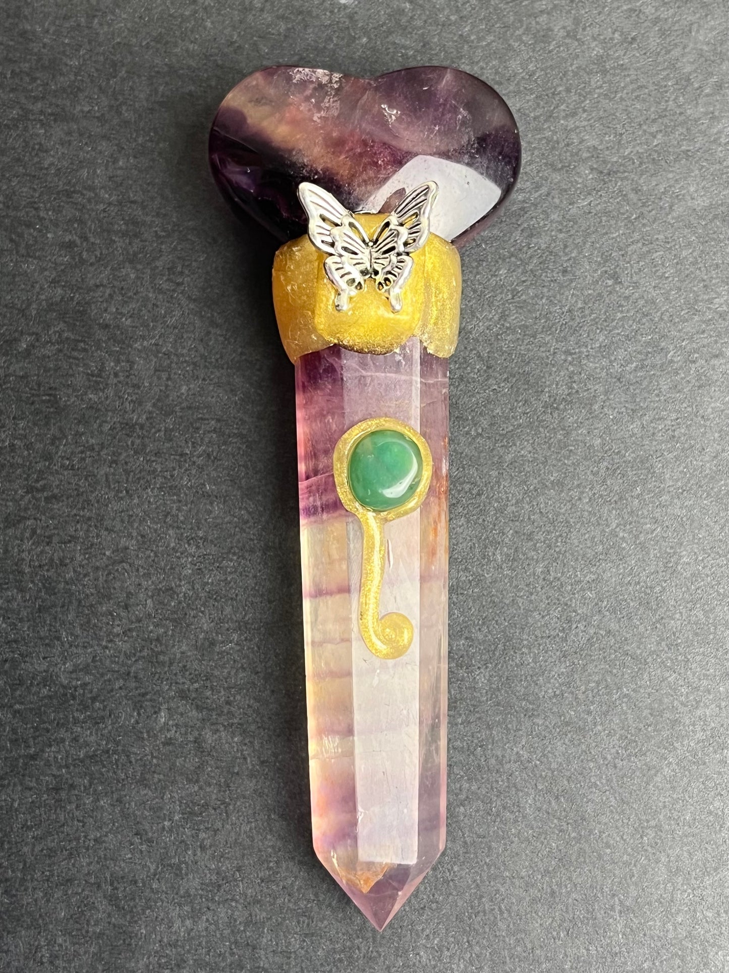 Krystall tryllestav, Fluoritt