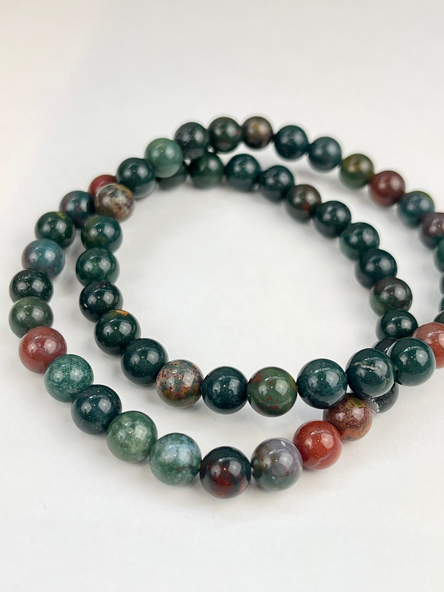 Bloodstone (Heliotrope) Bracelet 6mm+