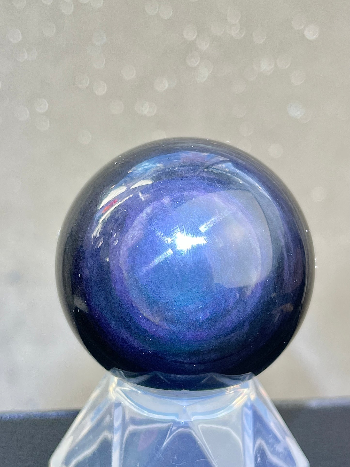 Regnbue obsidian kule