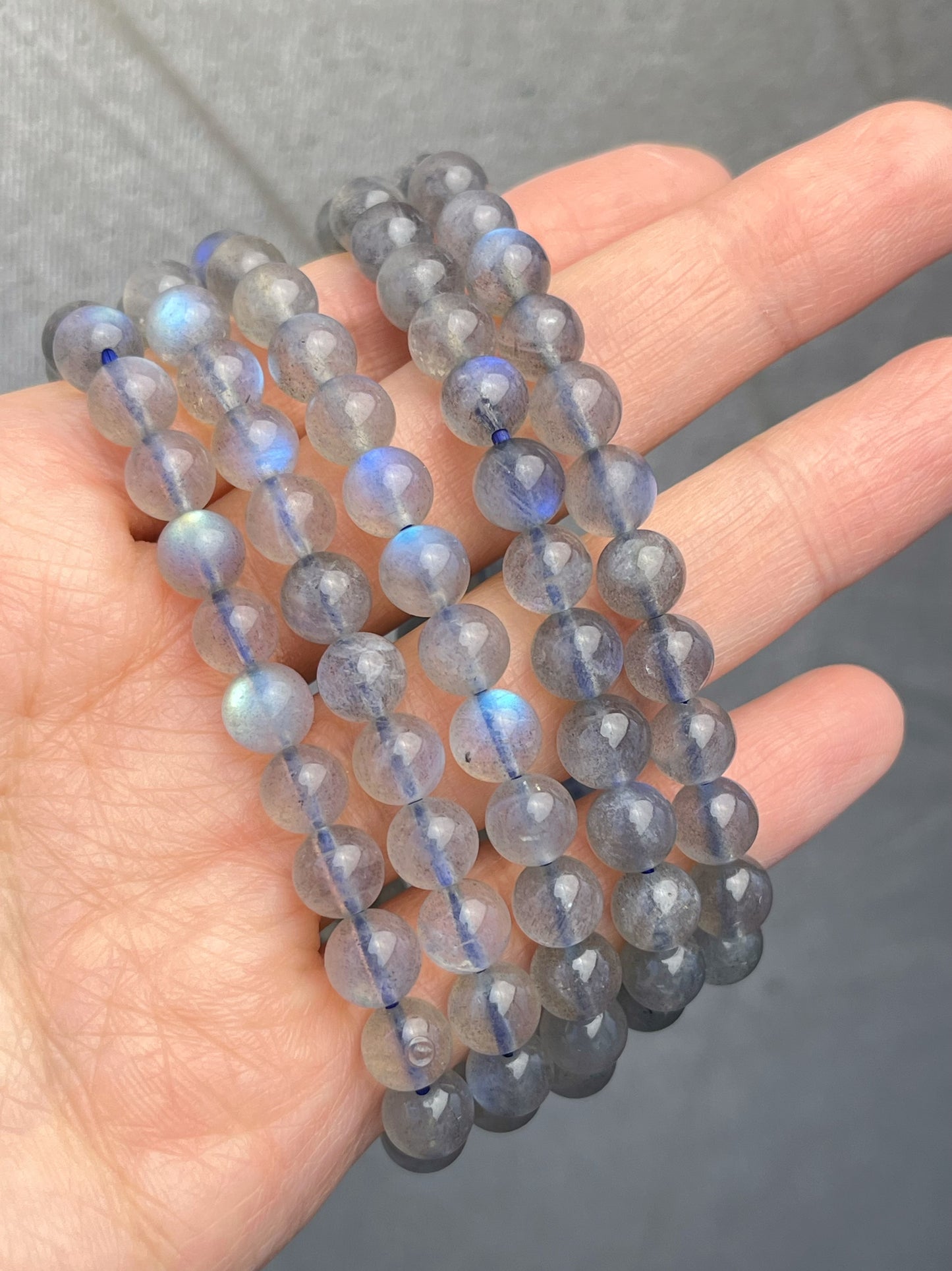 Labradoritt armbånd 6-7mm+