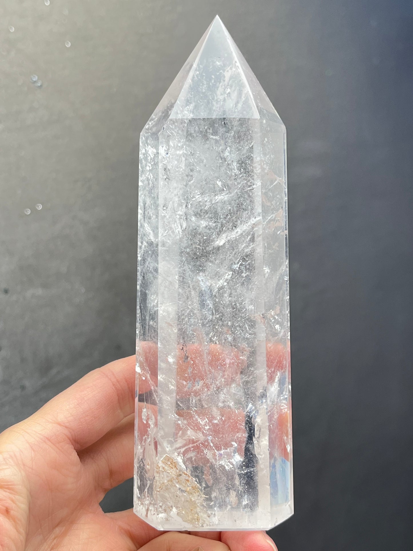 Bergkrystall klar kvarts tårn