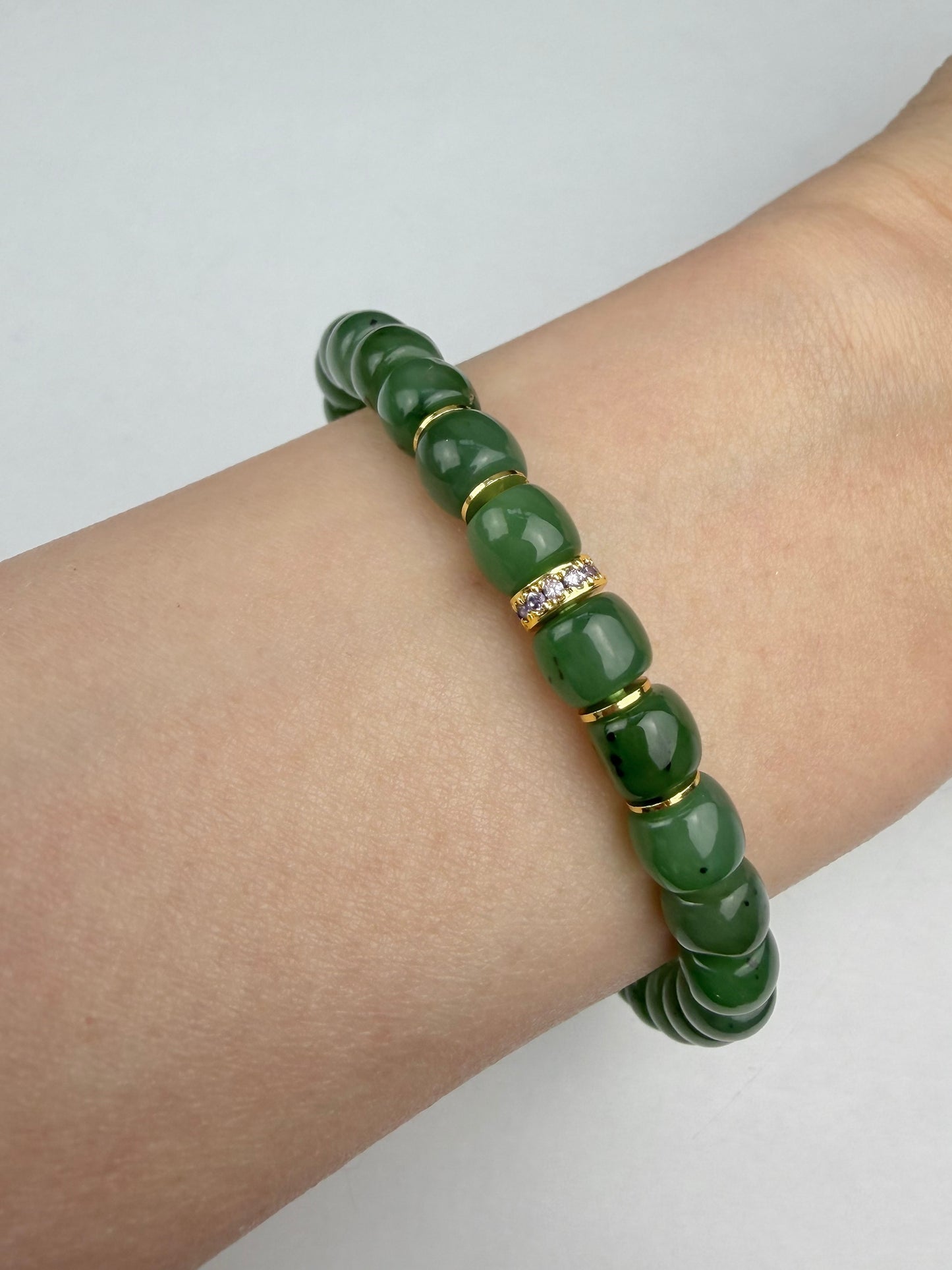 Jade, Nefritt armbånd 7mm+