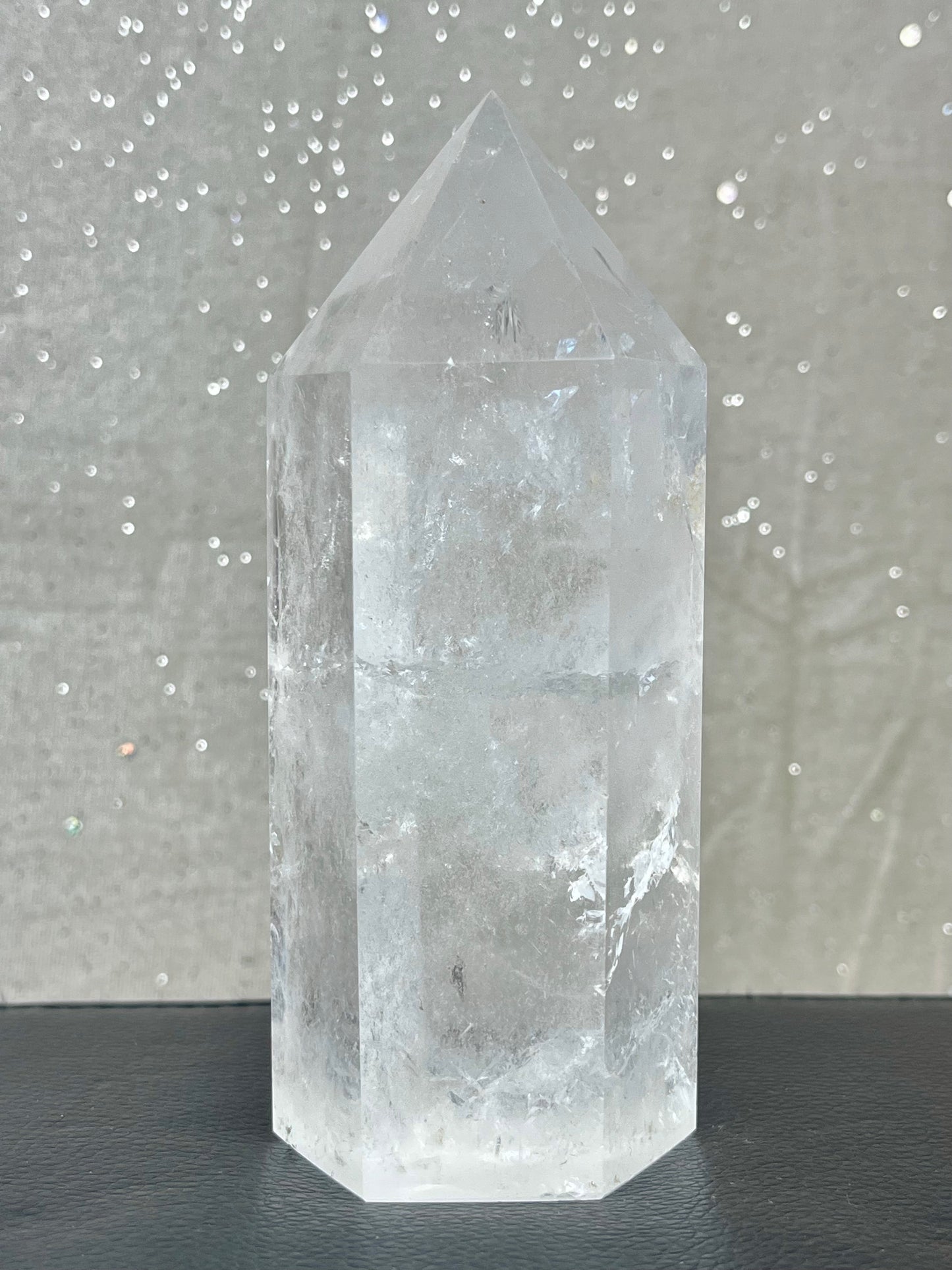 Bergkrystall klar kvarts tårn