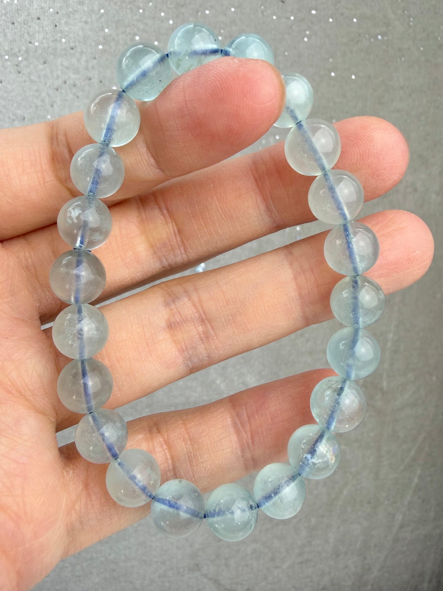Akvamarin armbånd 8mm+