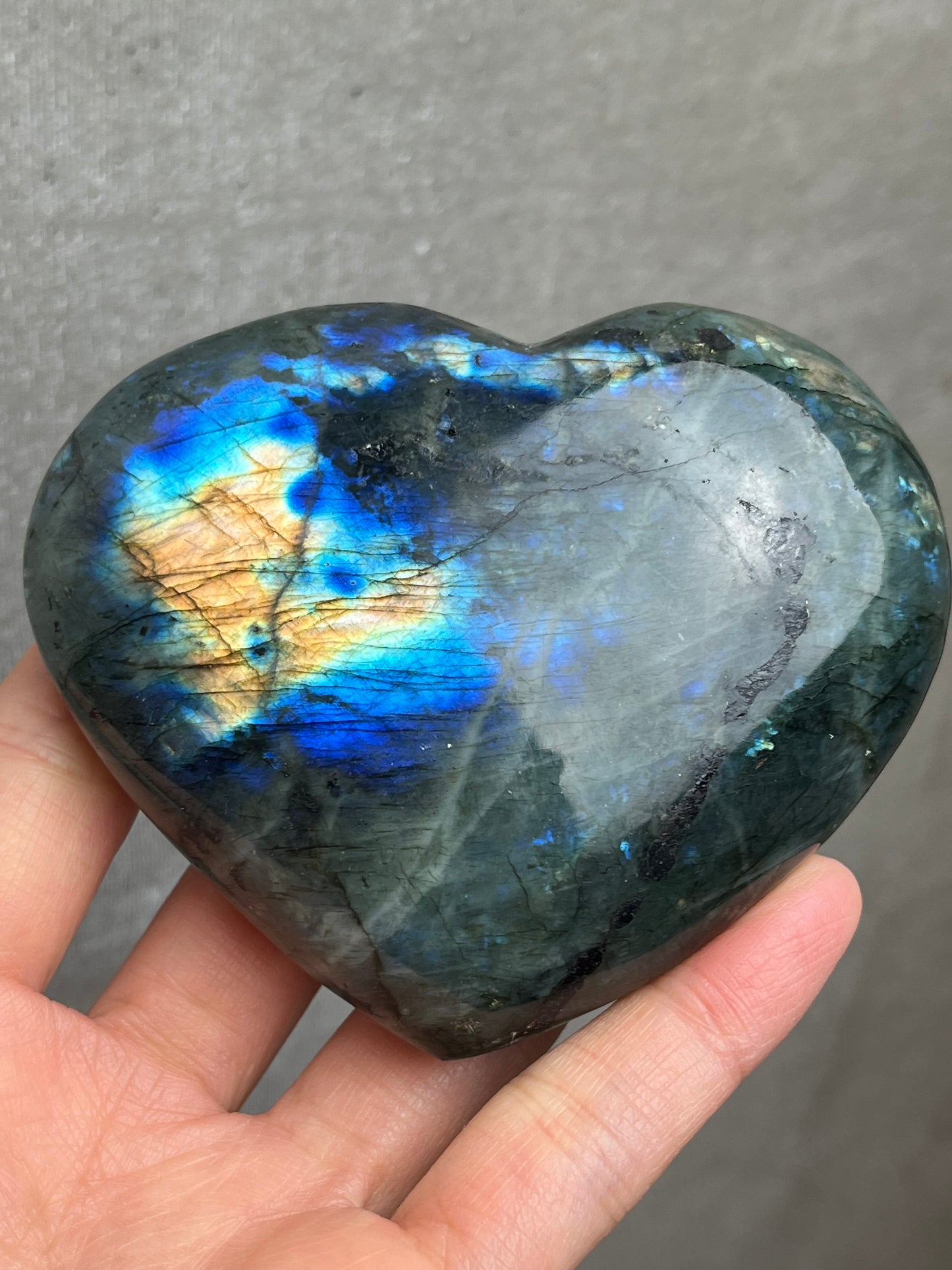 Labradoritt Hjerte 9cm