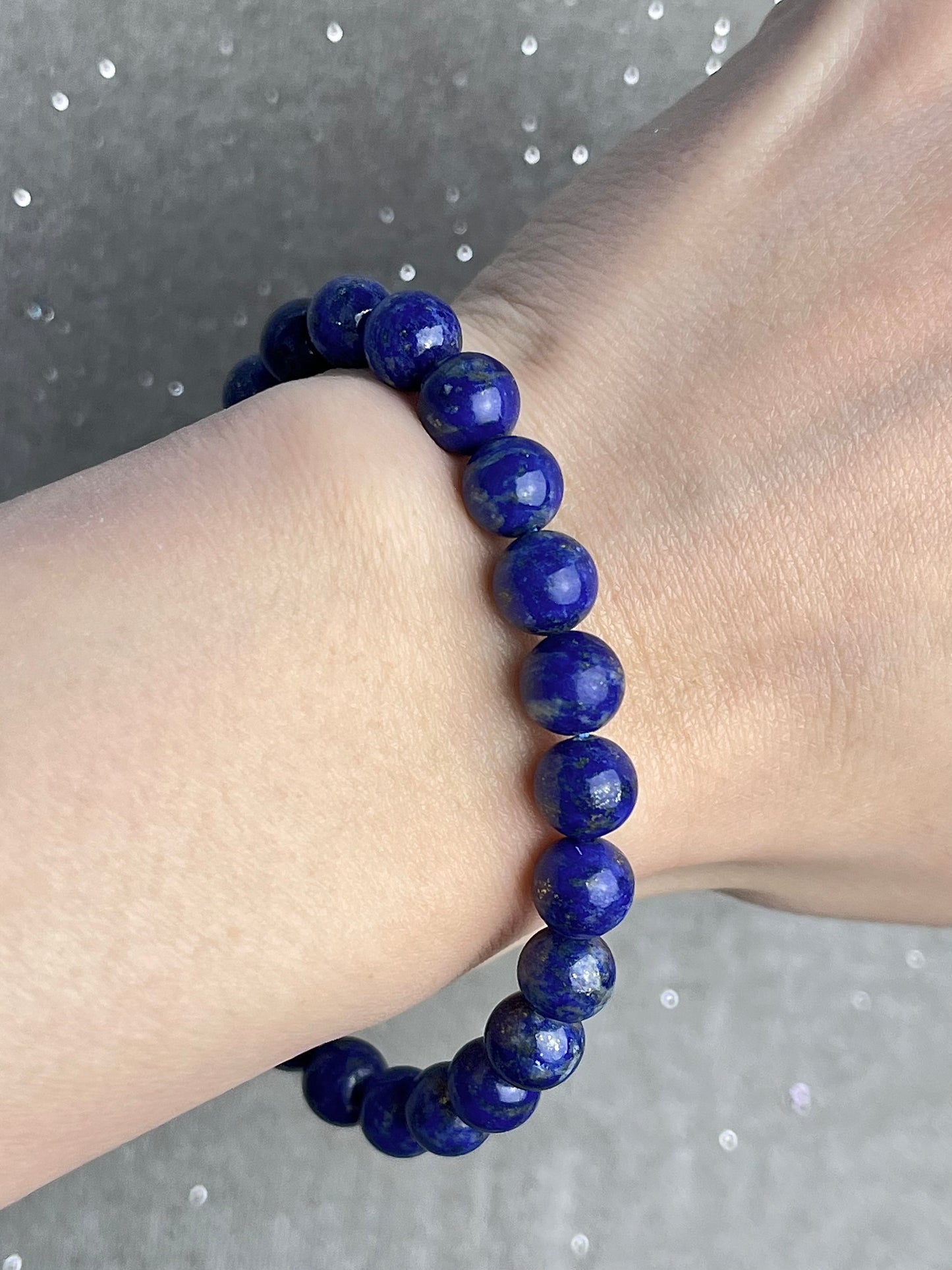 Lapis lazuli armbånd 8mm+