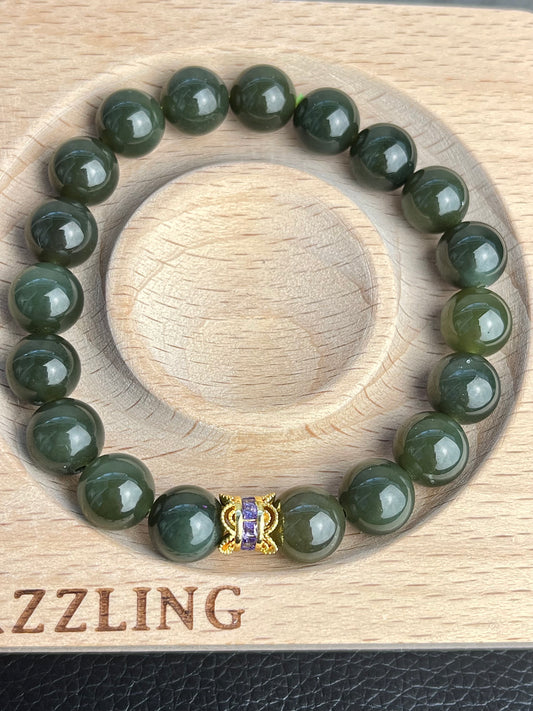Jade, Nefritt armbånd 10mm+