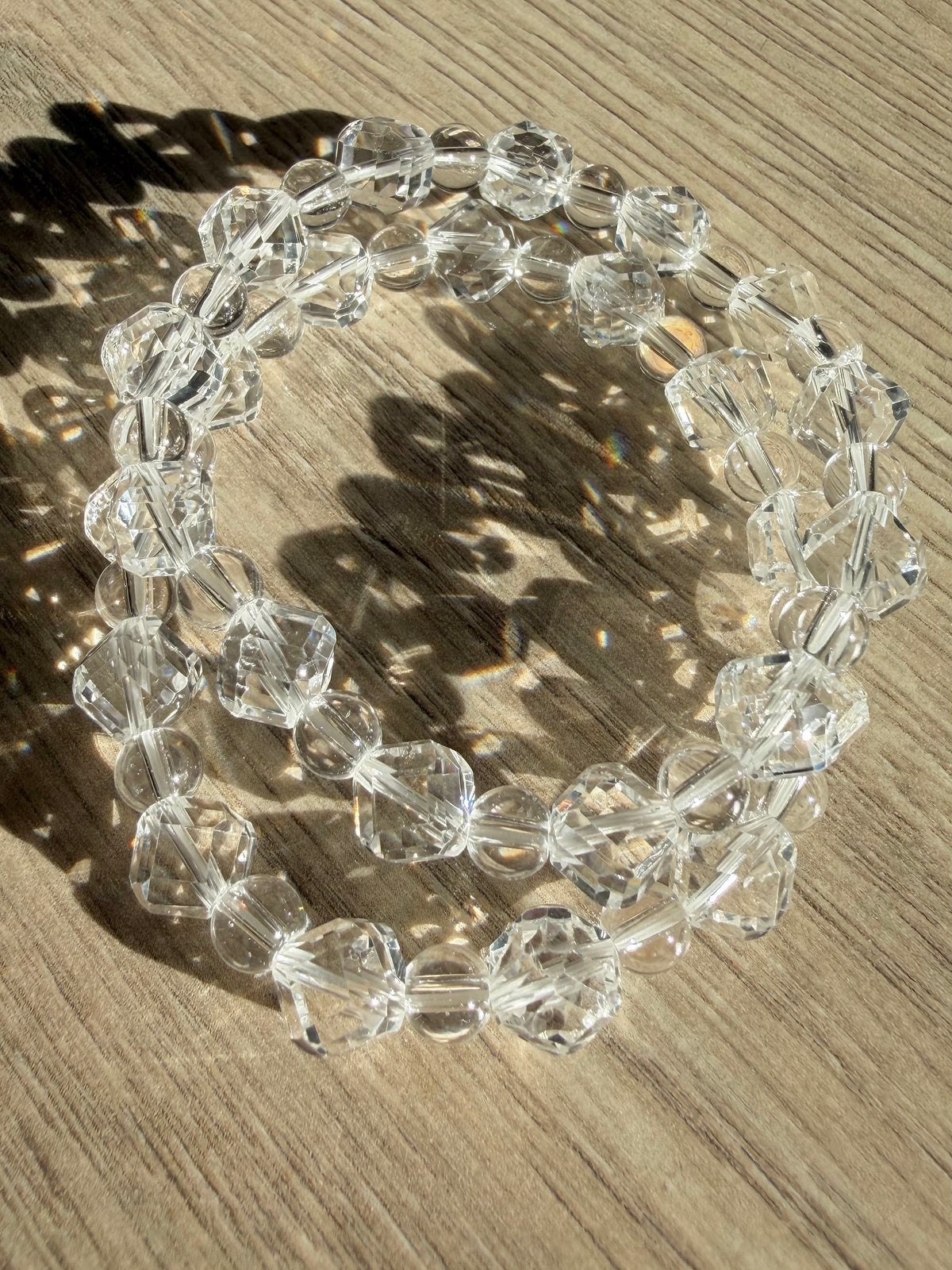 Bergkrystall klarkvarts armbånd 8mm+