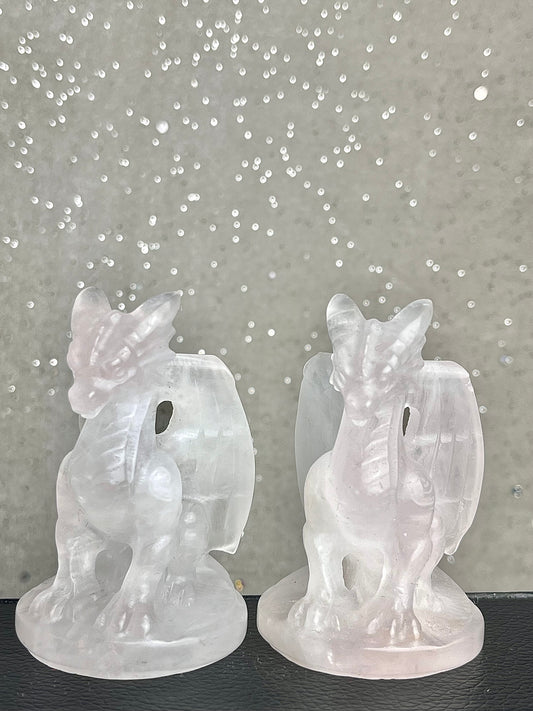 Lys Rosenkvarts Drage