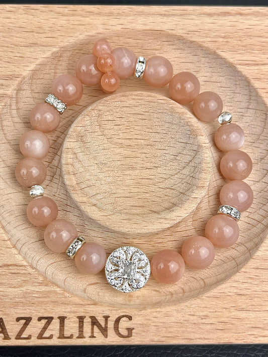 Månestein - Håndlaget armbånd