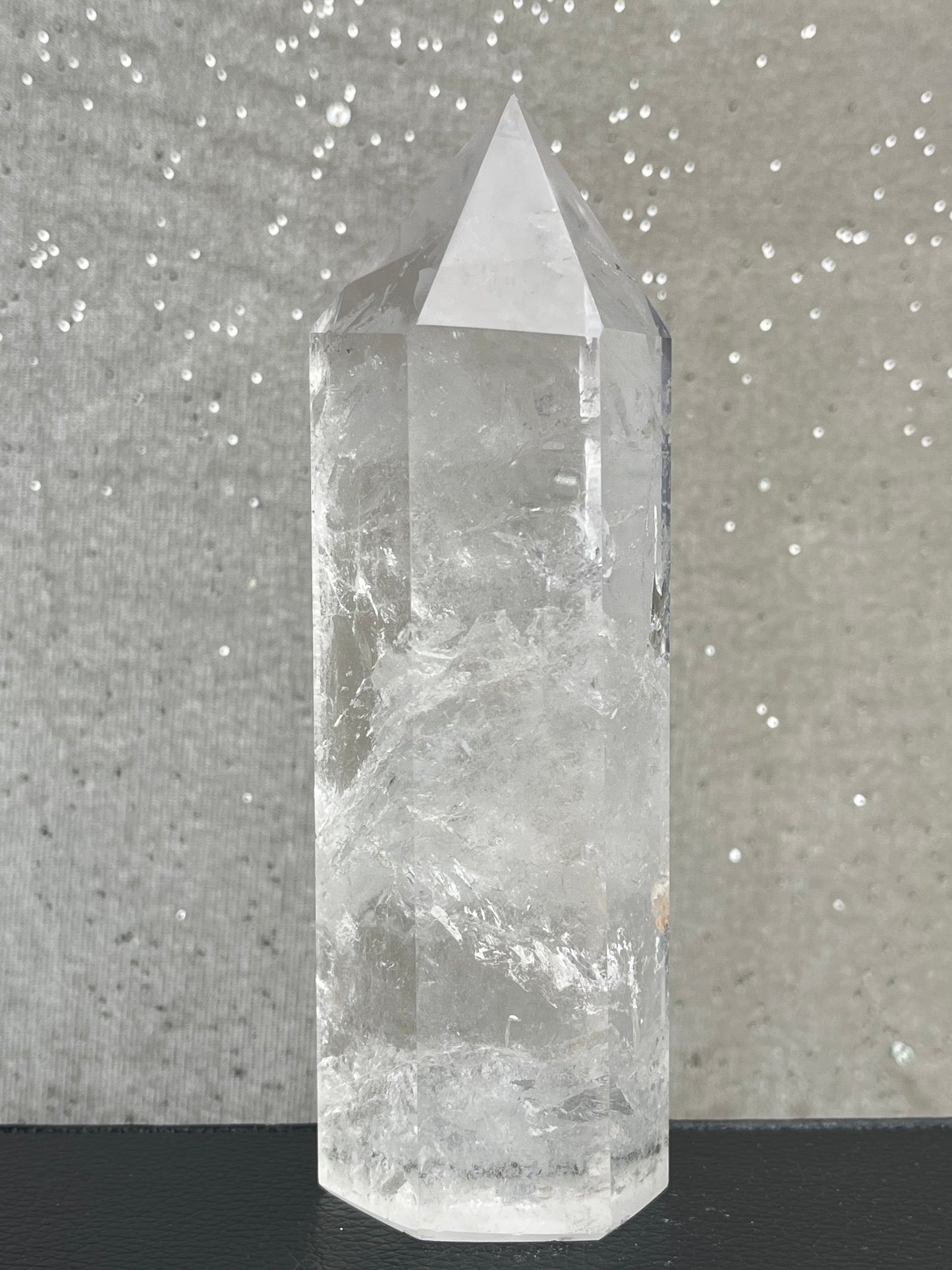 Bergkrystall klar kvarts tårn