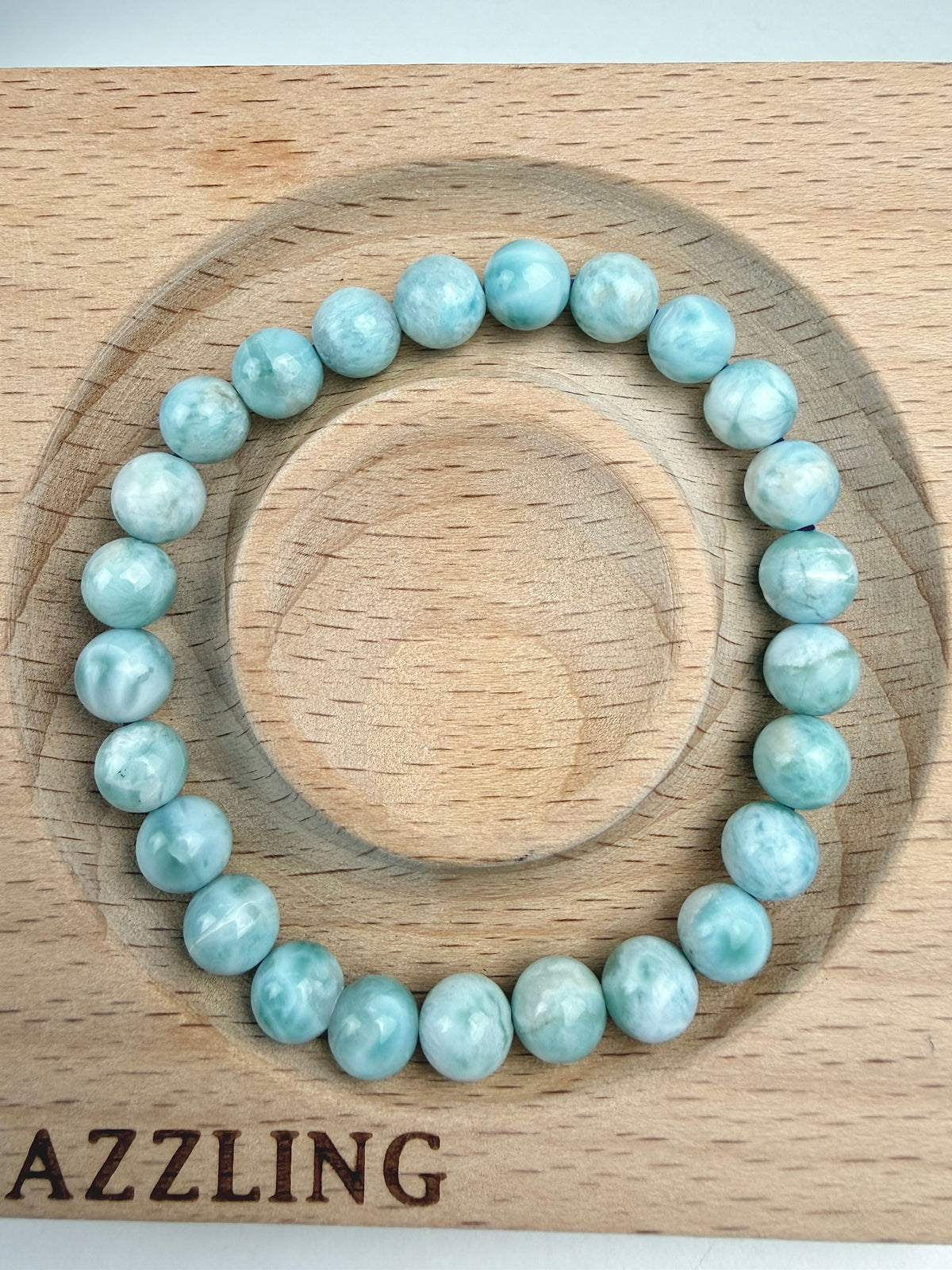 Larimar armbånd 7mm+