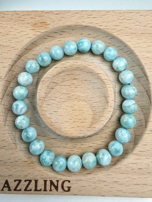 Larimar armbånd 7mm+