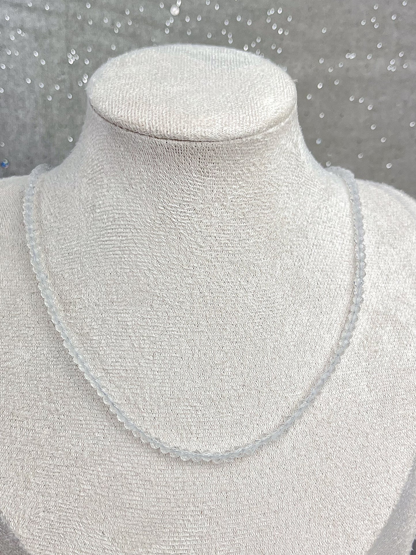 Bergkrystall klar kvarts Halskjede