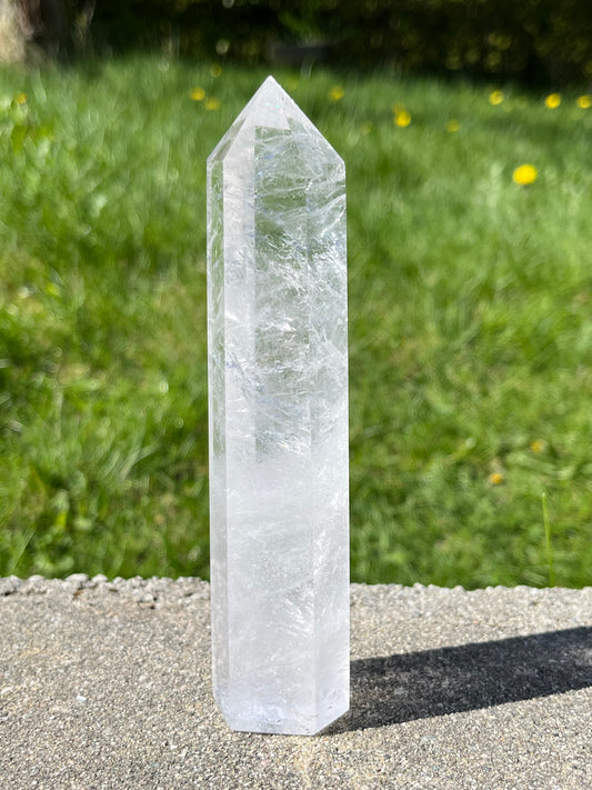 Bergkrystall klar kvarts tårn